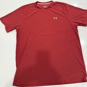 Under Armour Red/Burgundy Tactical HeatGear Tee Men's T-Shirt Large